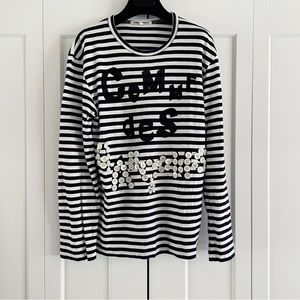 (Damage) Comme des Garcons Striped T with Buttons
